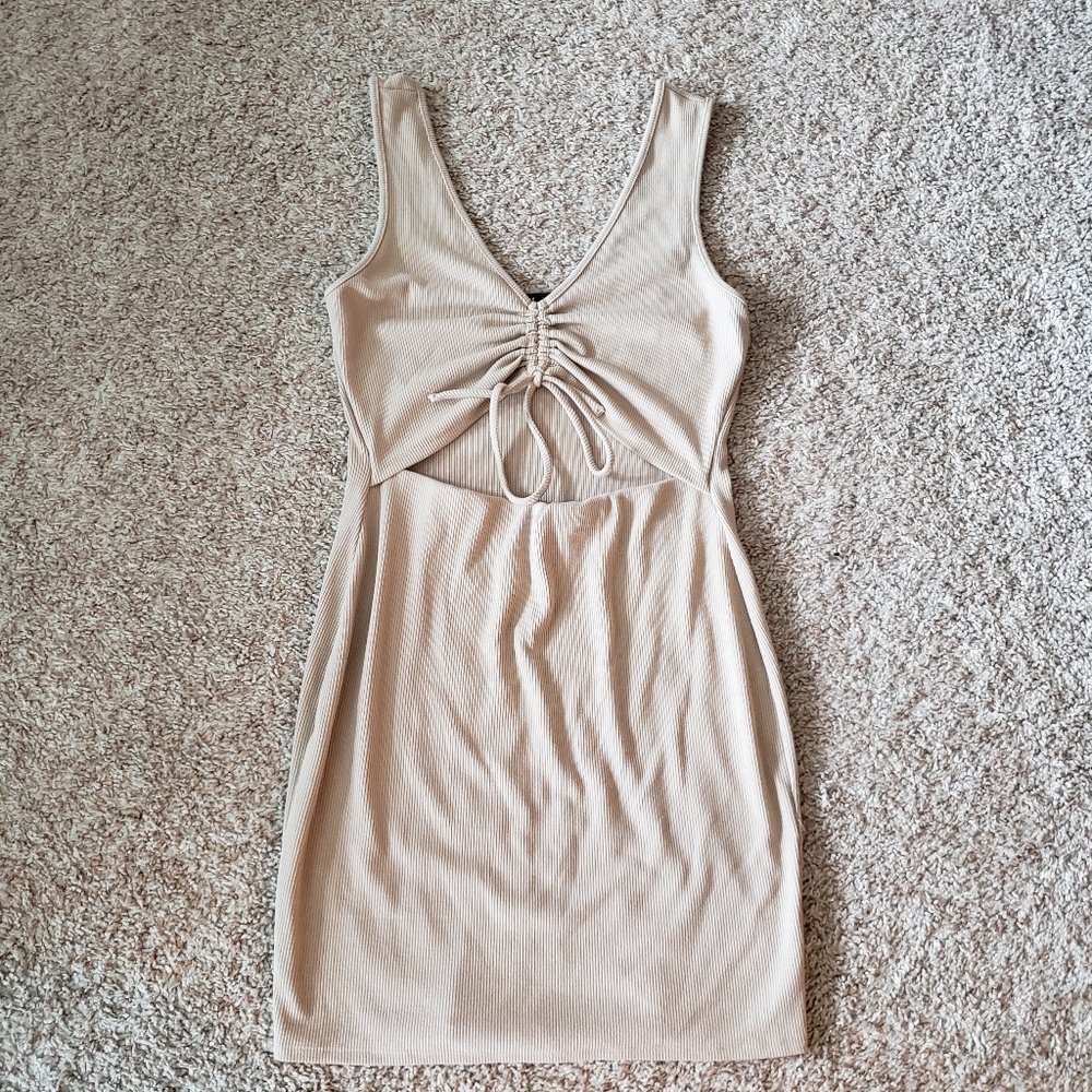 Lulus Ruched Mini Dress - Picture 3 of 8